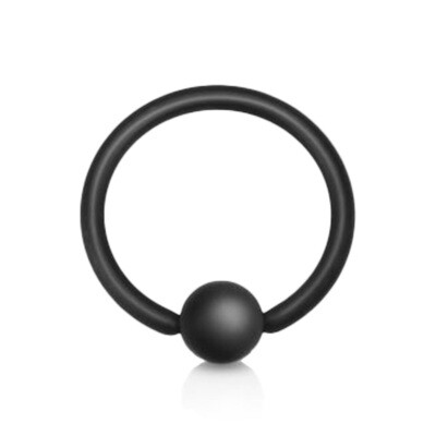 Ball Closure Ring aus Chirurgenstahl 316L schwarz Matt