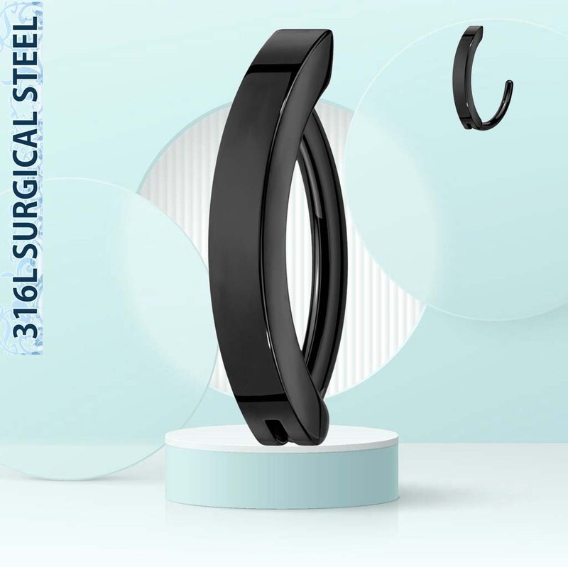 Bauchnabelpiercing Ring schwarz
