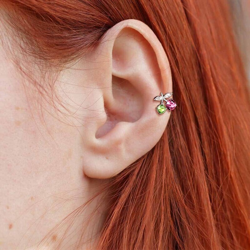 Helix Piercing Kristallkirschen