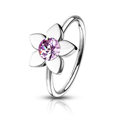 Piercing Ring Blume pink