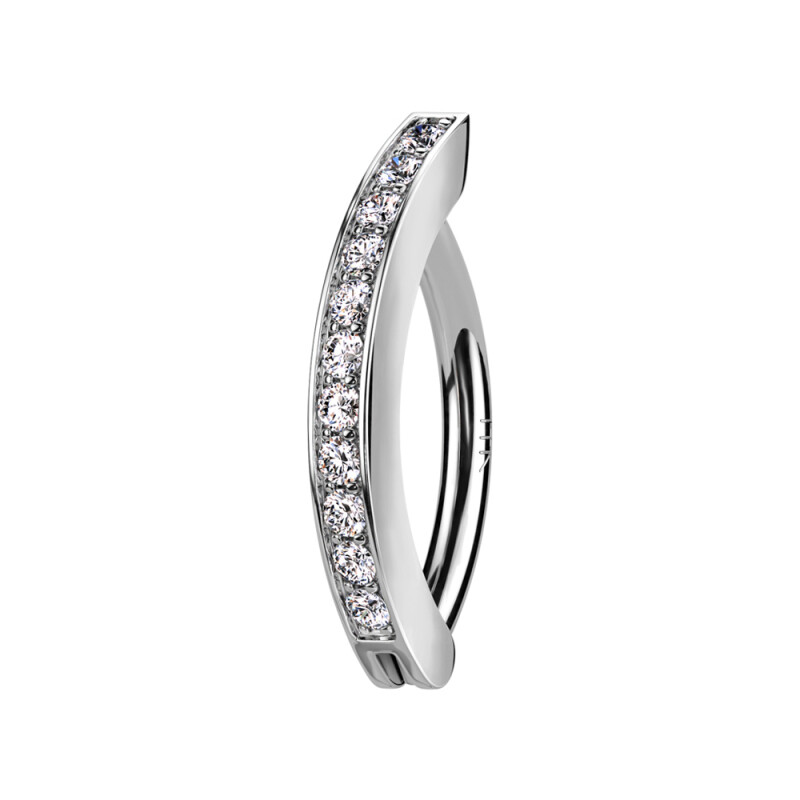 Bauchnabelpiercing Ring 14K Weissgold