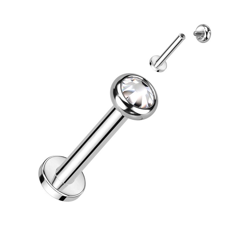 Labret aus Titan und Innengewinde weiss