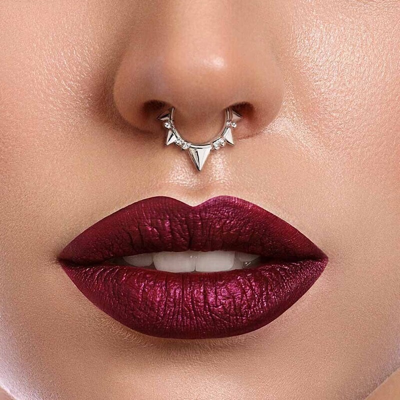 Piercing Ring Stacheln silber