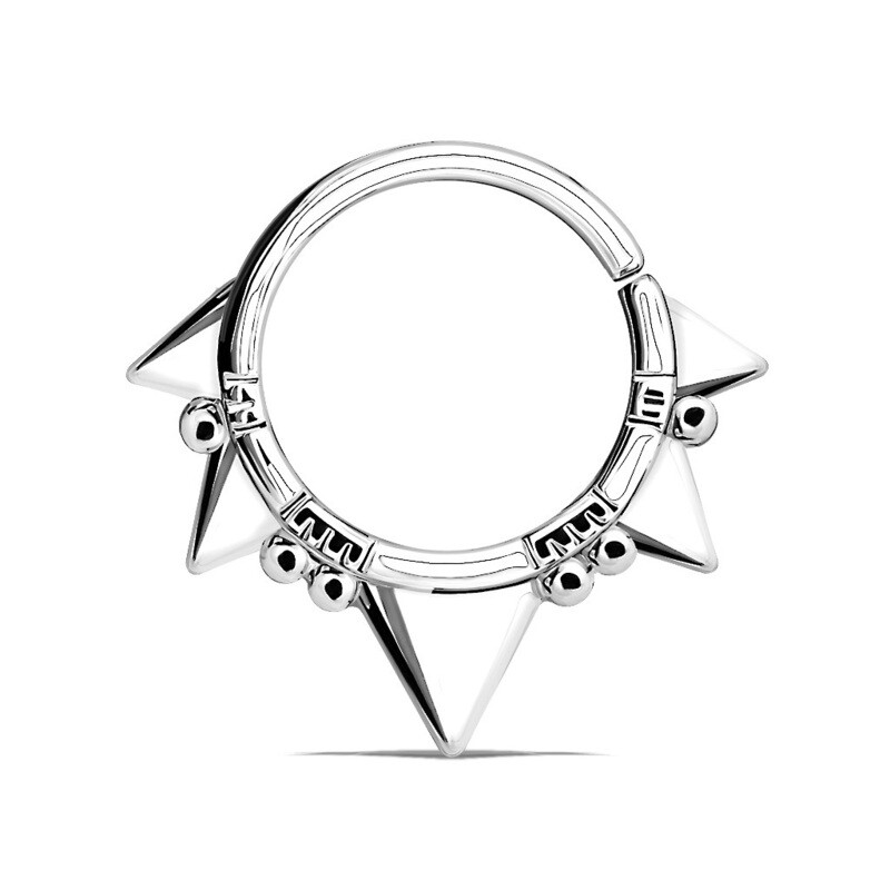 Piercing Ring Stacheln silber