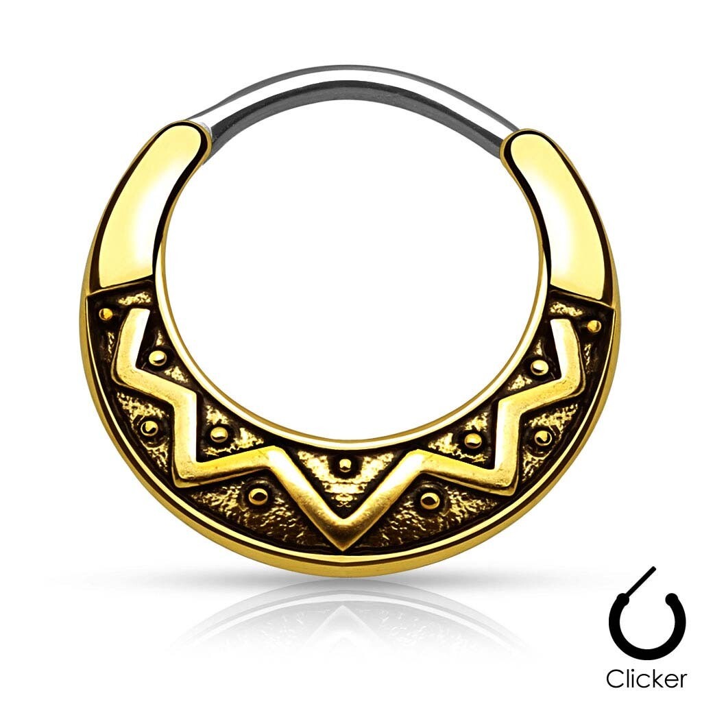 Piercing Ring Ethnia vergoldet