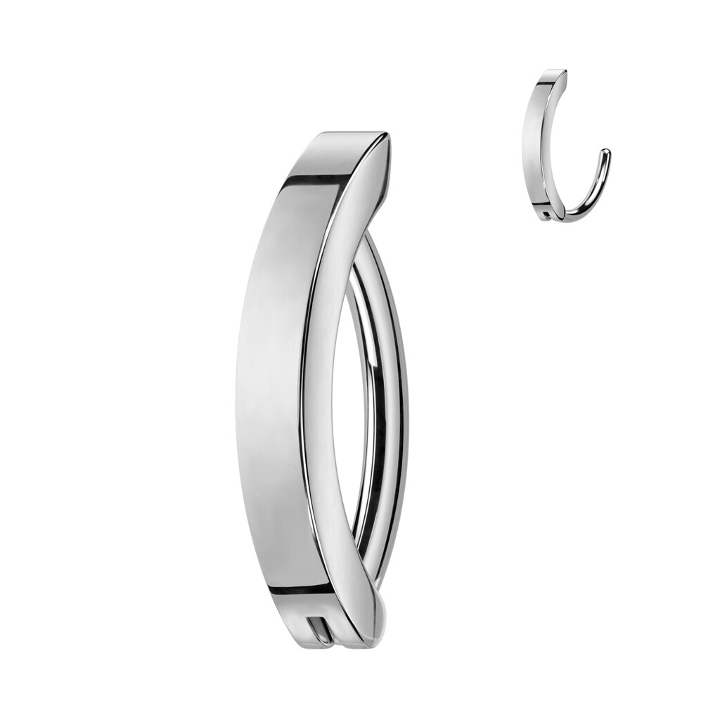 Bauchnabelpiercing Ring aus Titan silber