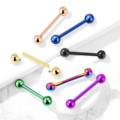 Zungenpiercing aus Titan pink