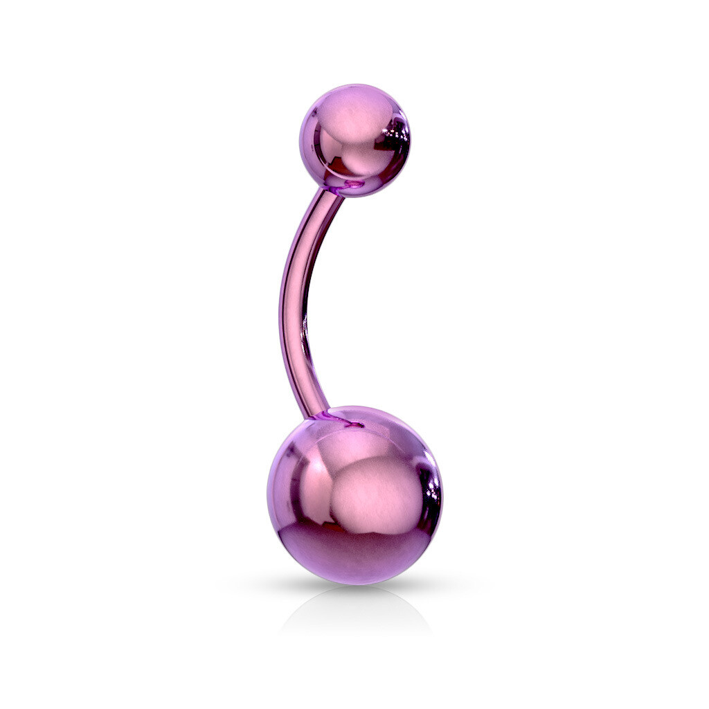 Bauchnabelpiercing Titan eloxiert pink