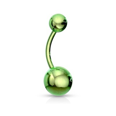 Bauchnabelpiercing Titan eloxiert grün
