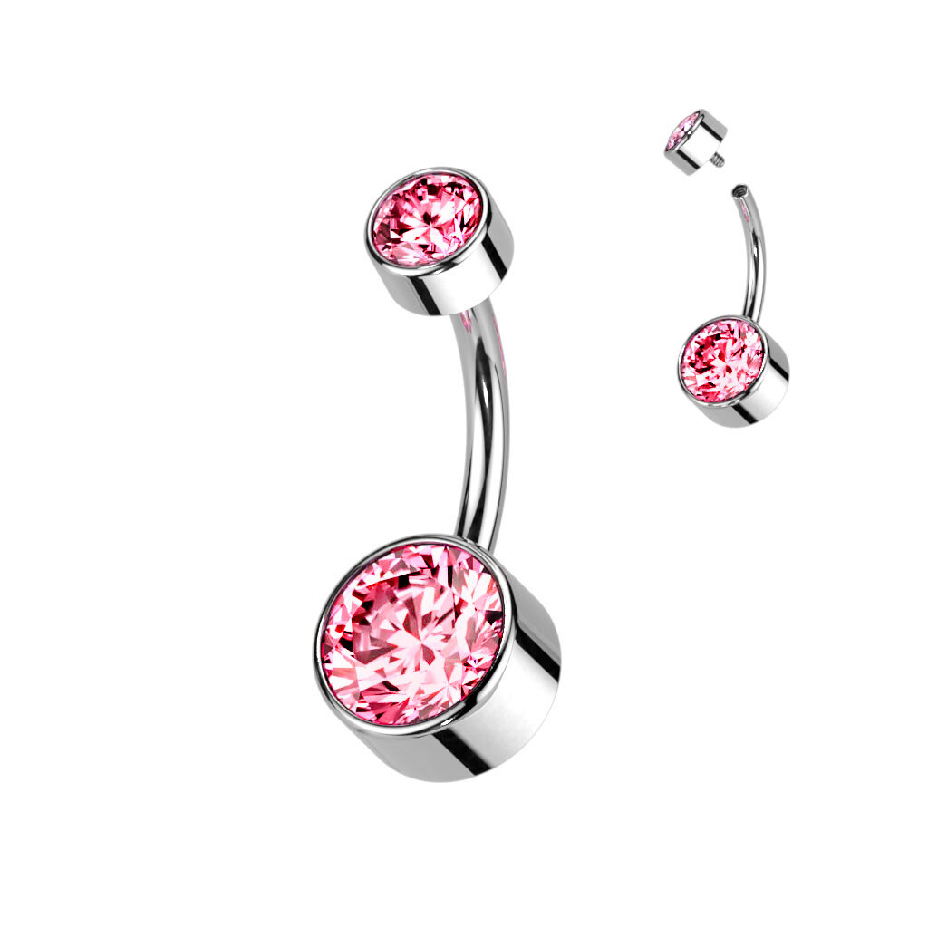 Banane aus Titan Swarovski Kristallen pink