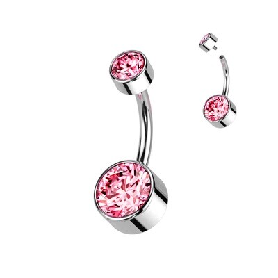 Banane aus Titan Swarovski Kristallen pink