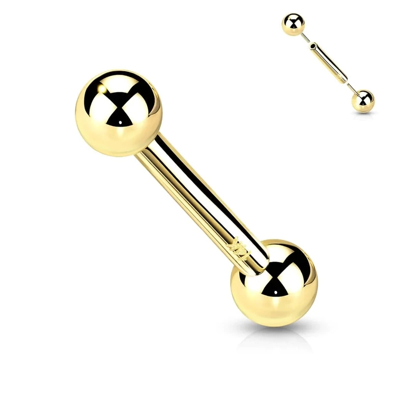 Zungenpiercing 14K Gold