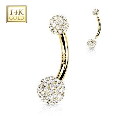 Banane aus 14K und Kristallkugeln
