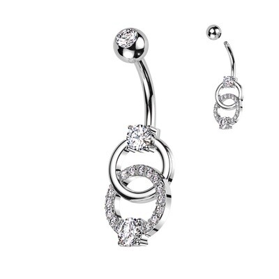 Bauchnabelpiercing mit doppeltem Ring