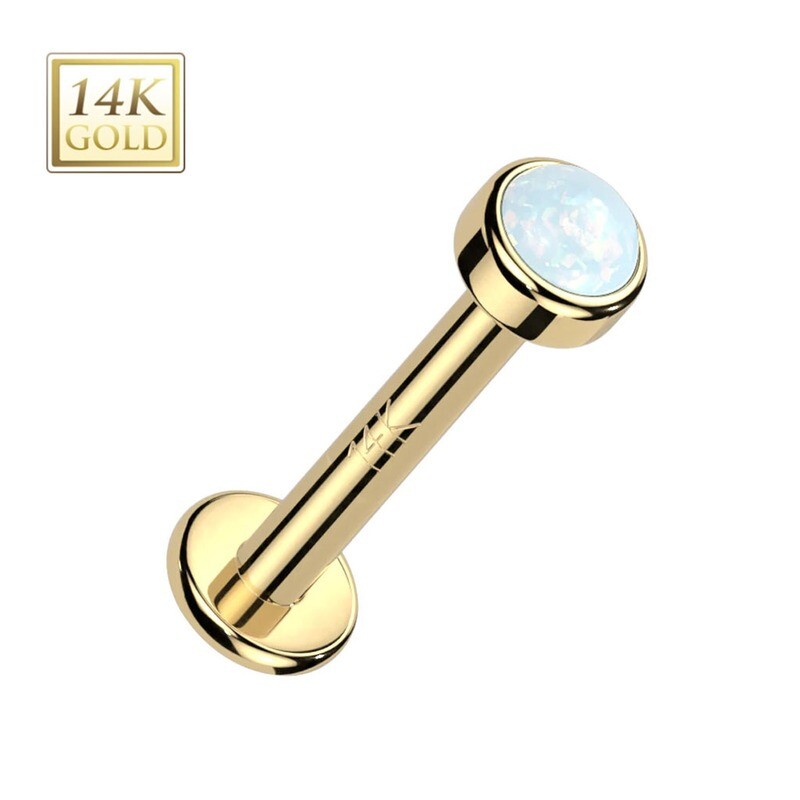 Labret aus 14K Gold Opalitstein
