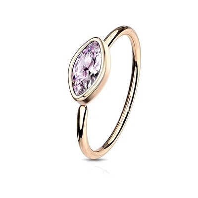 Piercing Ring Rhombus pink