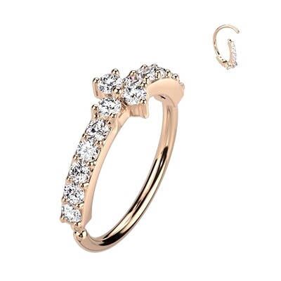 Piercing Ring Zirkon-Galaxie rosegold
