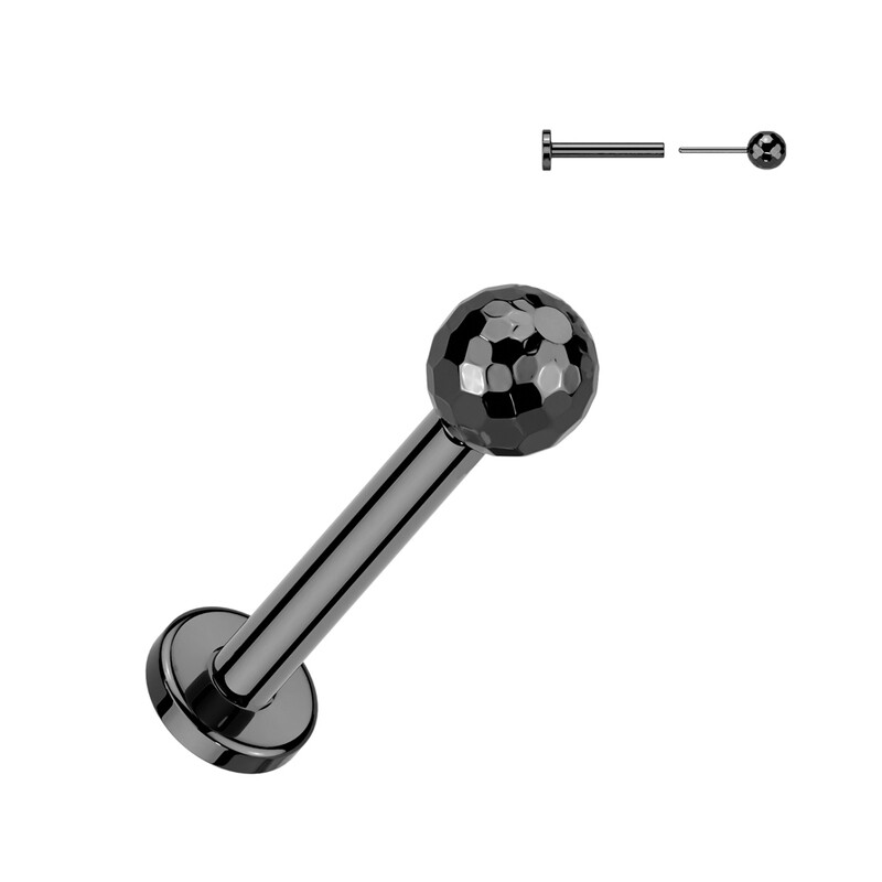 Labret polyedrische Design schwarz