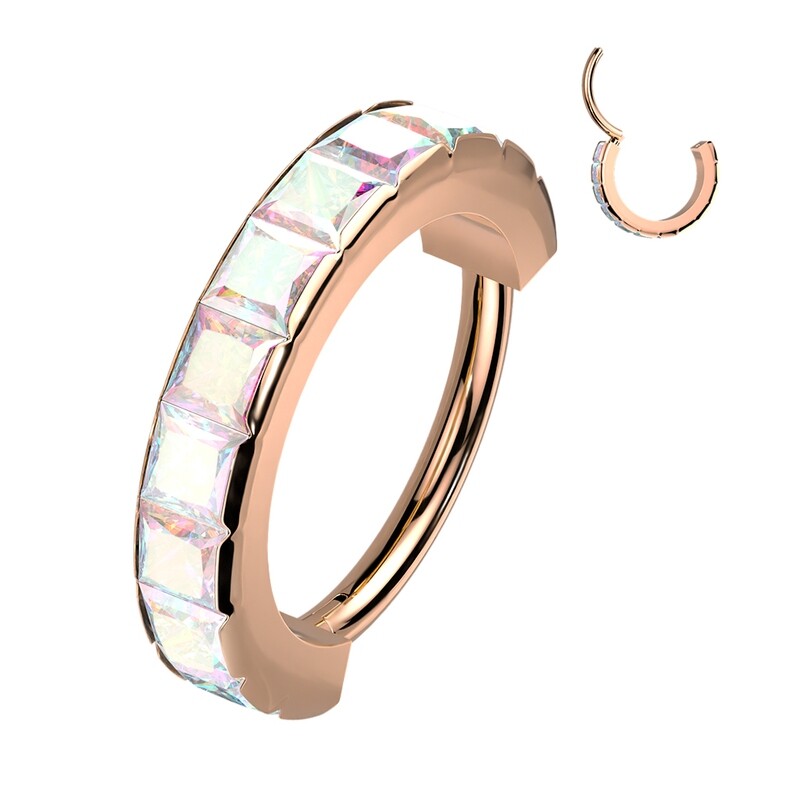 Segmentring aus Chirurgenstahl 316L breit rosegold