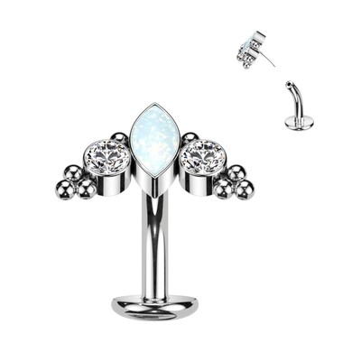Bauchnabelpiercing umgedreht Opal