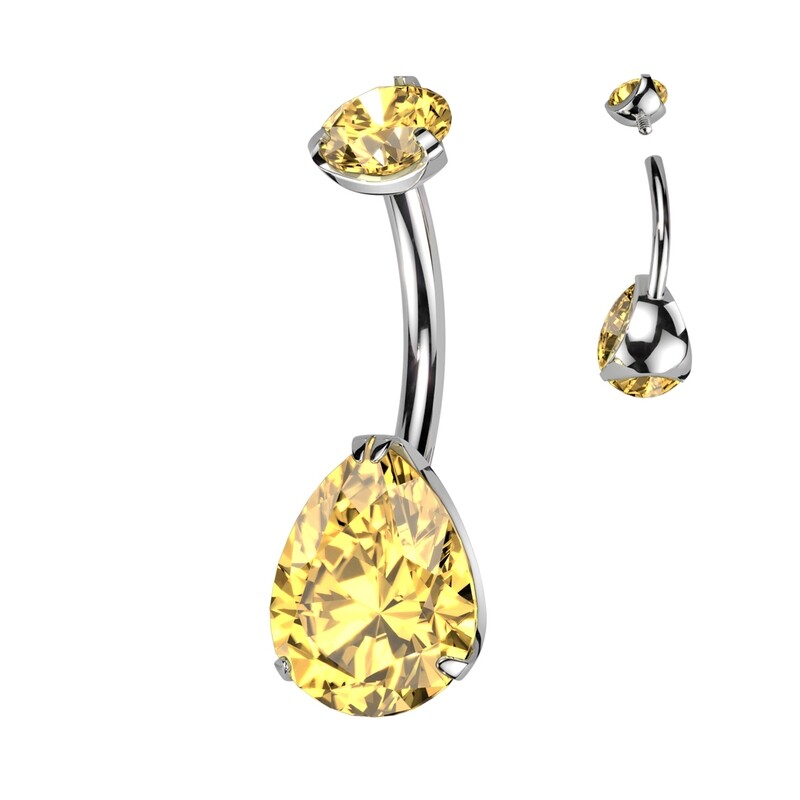 Bauchnabelpiercing aus Titan Topaz-Farbe