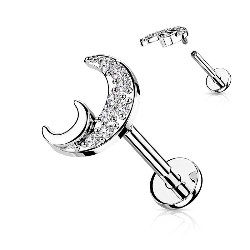 Labret Halbmond weiss