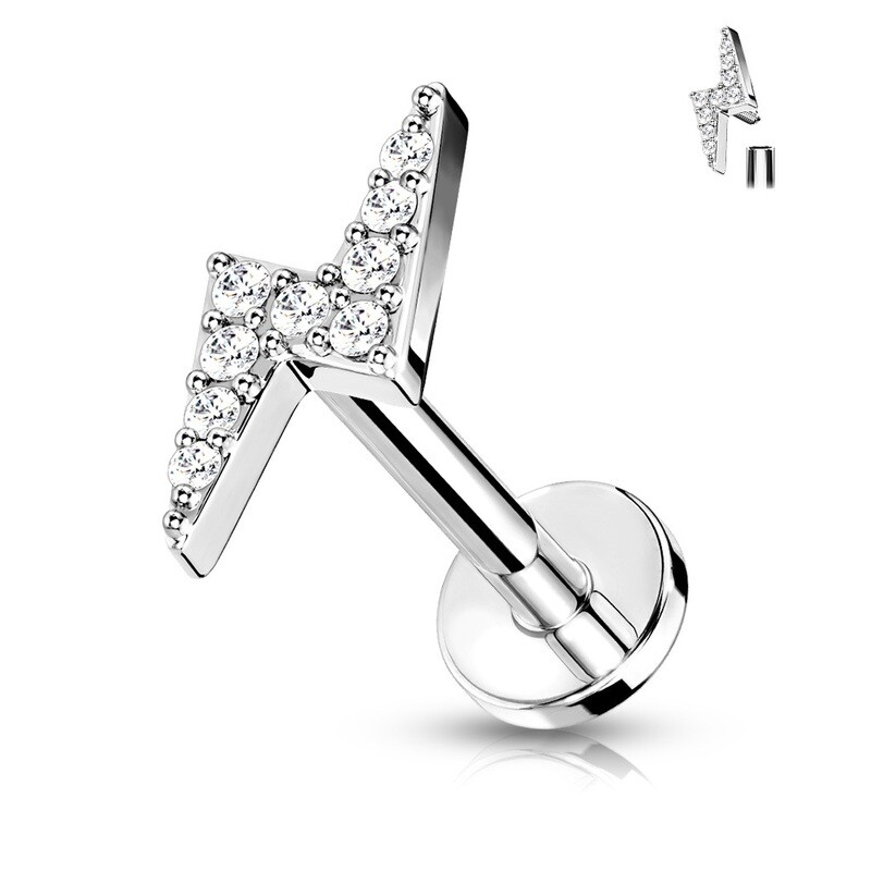 Labret mit Innengewinde Blitz