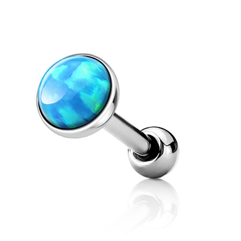 Barbell mit Opal hellblau