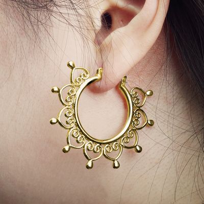 Creolen GUAM mit filigranen Verzierungen gold