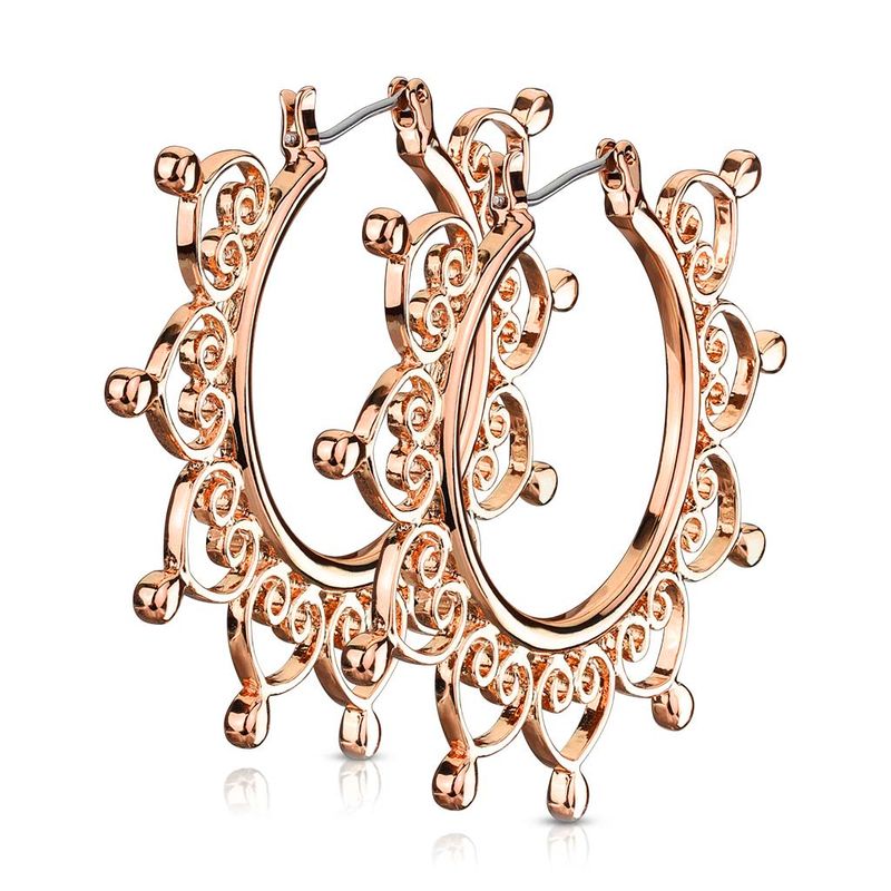 Creolen GUAM mit filigranen Verzierungen rosegold