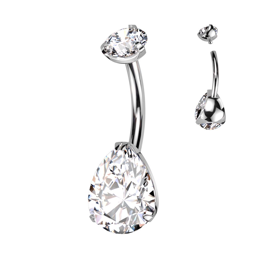 Bauchnabelpiercing aus Titan silber