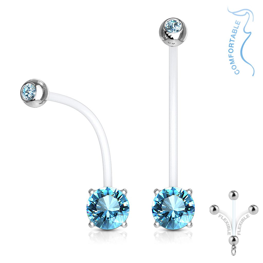 Bauchnabelpiercing Schwangerschaft blau