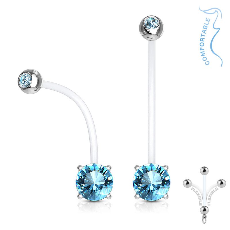 Bauchnabelpiercing Schwangerschaft blau