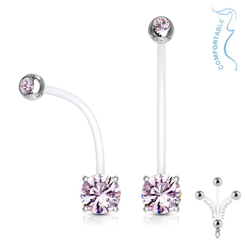Bauchnabelpiercing Schwangerschaft pink