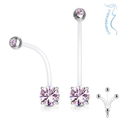 Bauchnabelpiercing Schwangerschaft pink