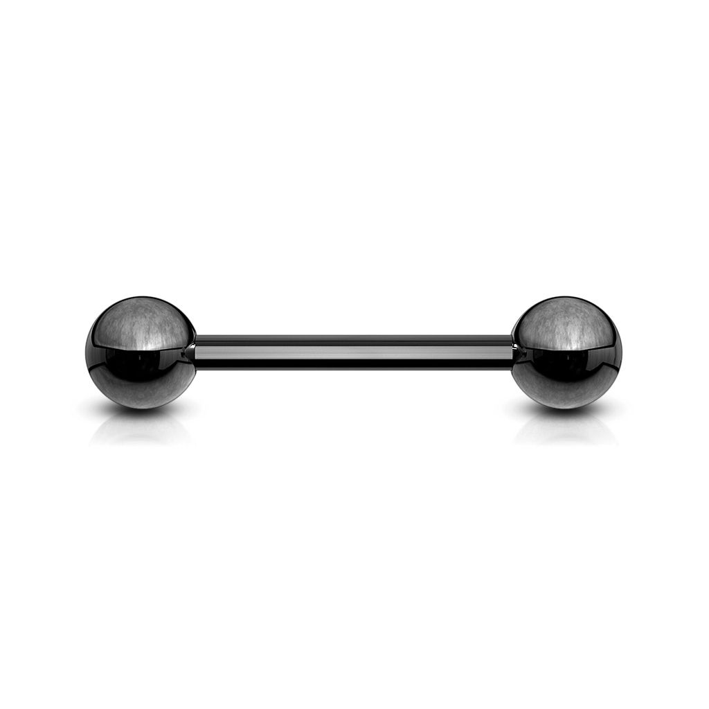 Zungenpiercing aus Chirurgenstahl 316L schwarz