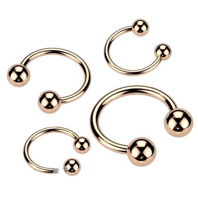 Circular Barbell aus Chirurgenstahl 316L rosegold
