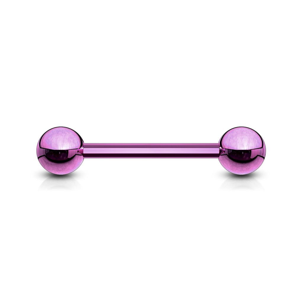 Zungenpiercing aus Chirurgenstahl 316L Magenta