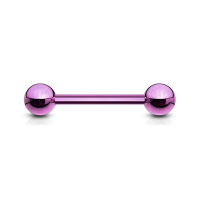 Zungenpiercing aus Chirurgenstahl 316L Magenta
