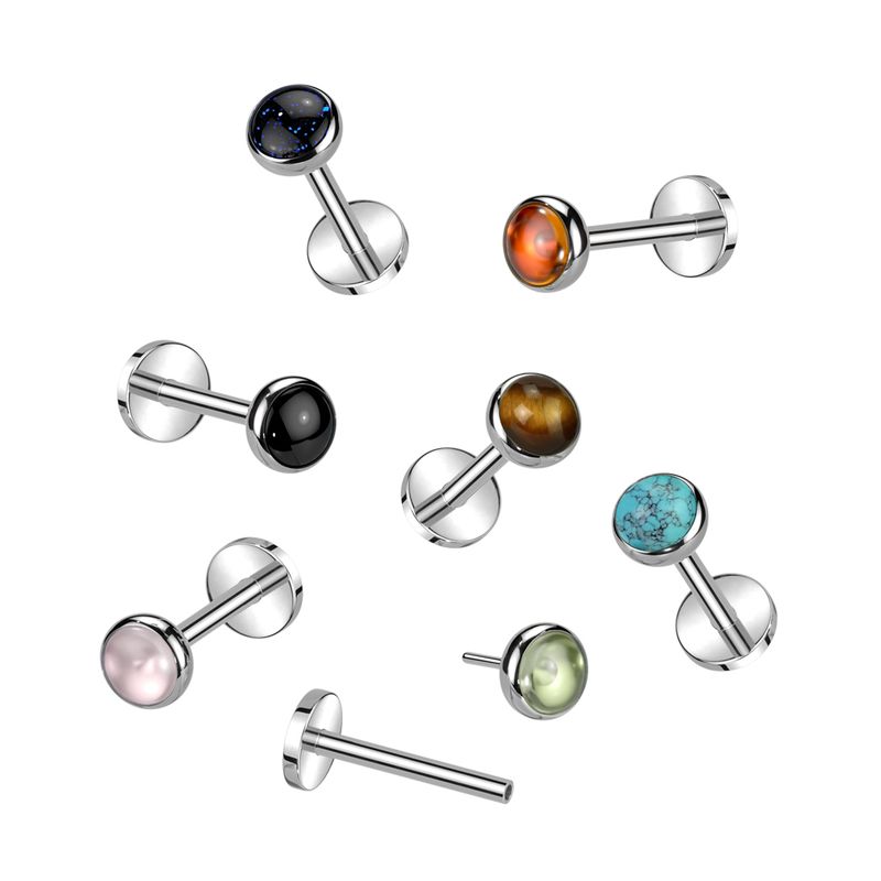 Labret aus Titan Türkisstein