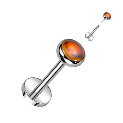 Labret aus Titan roter Onyx