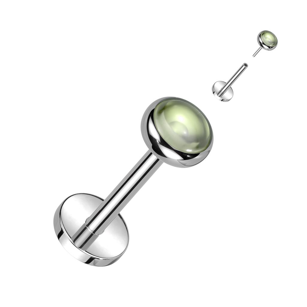 Labret aus Titan grüner Onyx
