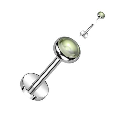 Labret aus Titan grüner Onyx