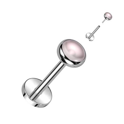 Labret aus Titan rosa Opal