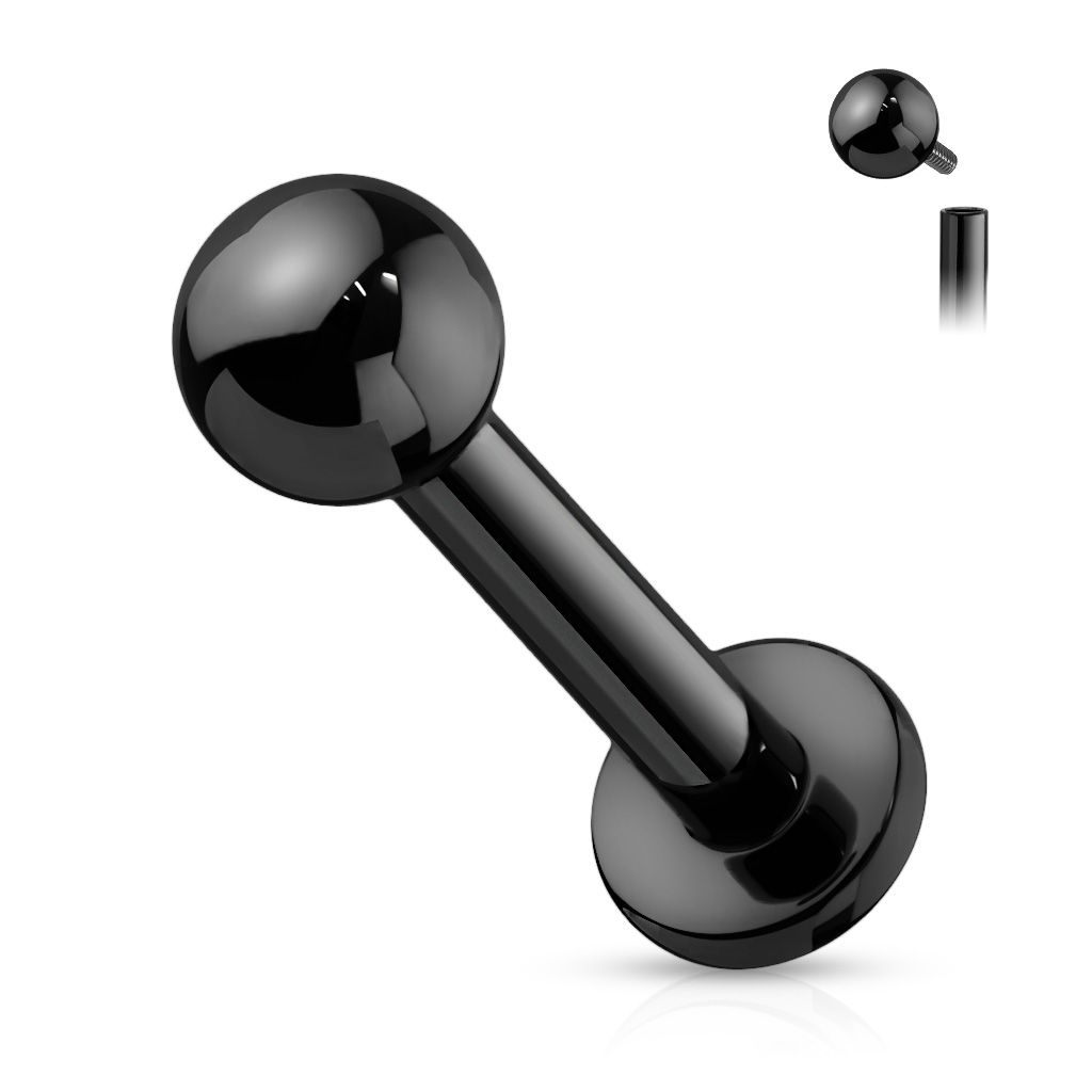 Labret aus Titan Innengewinde schwarz
