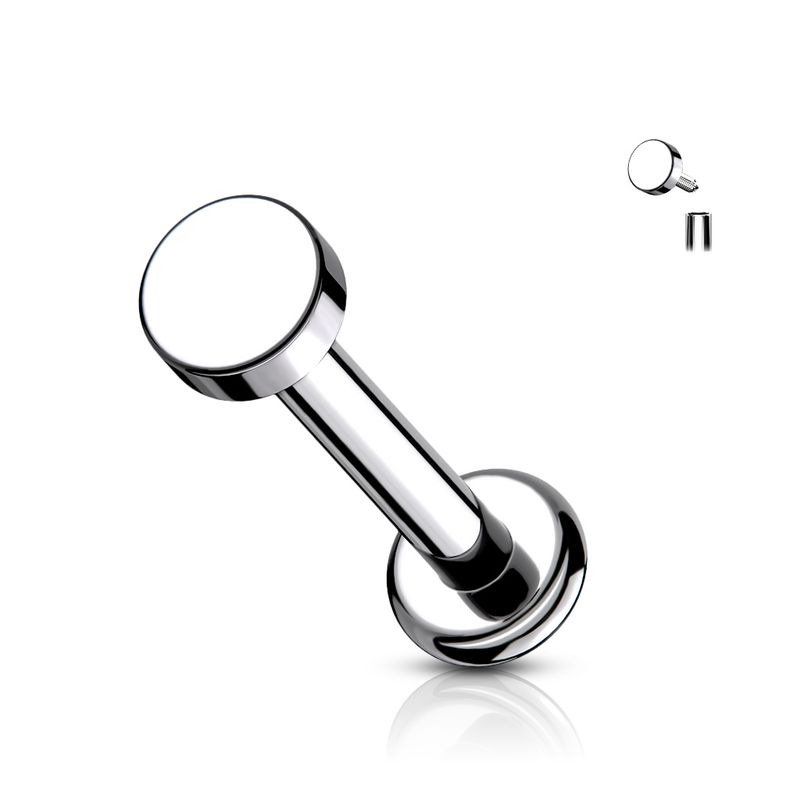 Labret aus Titan flache Scheibe