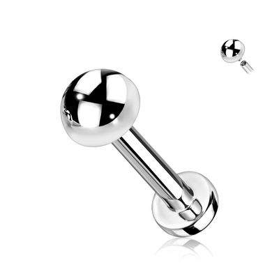 Labret aus Titan Halbkugel