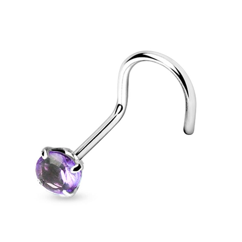 Nasenstecker aus 925 Sterlingsilber tansanit
