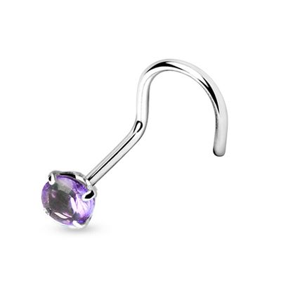 Nasenstecker aus 925 Sterlingsilber tansanit