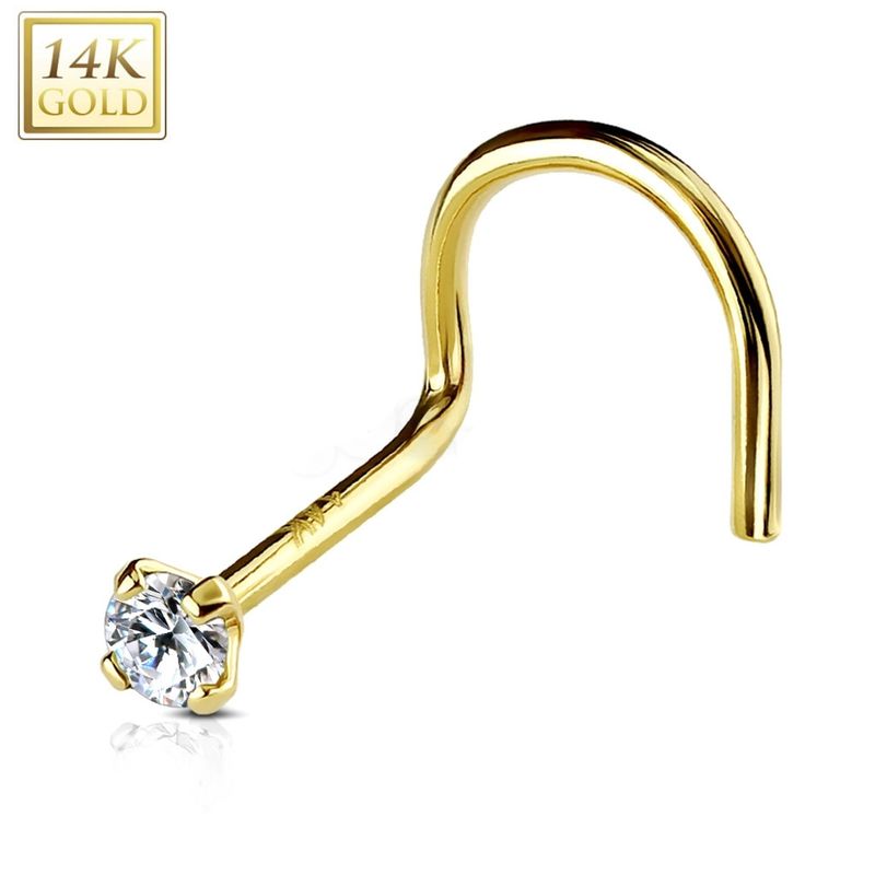 Nasenstecker aus Gold / Weissgold 14K